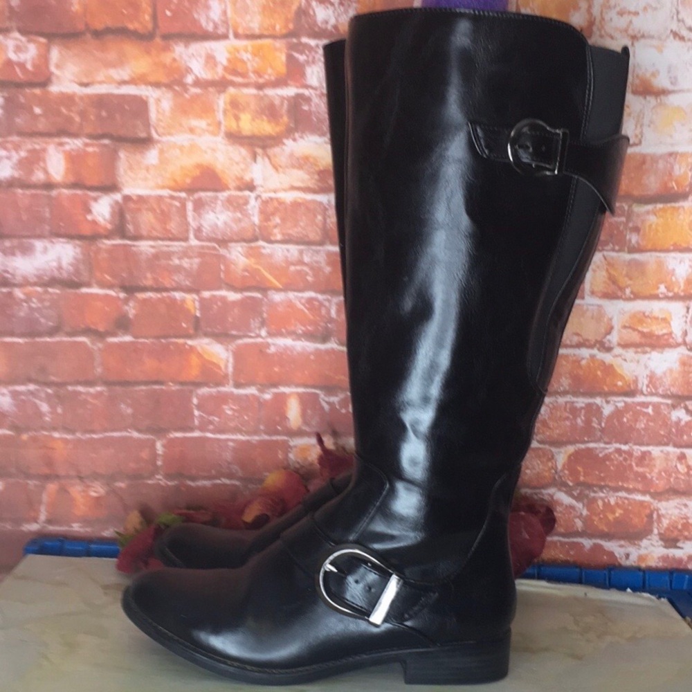 Life Stride Black Tall Wide Calf Riding Boots
